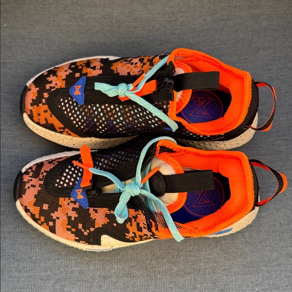 Nike PG4 Gatorade Basketball Shoes Women’s Size 6 Orange Camo Sneakers - Picture 3 of 11